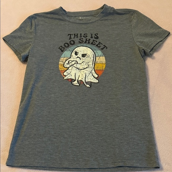 SHEIN Tops - SHEIN Gray 'This is Boo Sheet' Graphic Tee